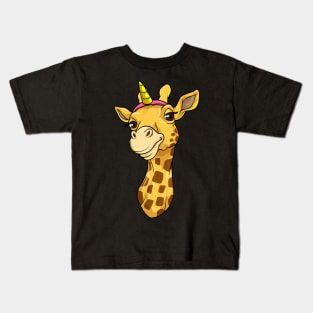 Giraffe as Unicorn Kids T-Shirt